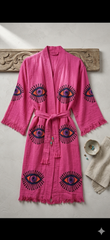 Pink Evil Eye Robe - Handmade
