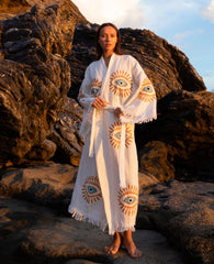 Yellow Evil Eye Robe - Handmade (Best Seller)
