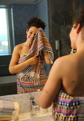 Luma Handwoven Rainbow Pom Pom Terry Towel