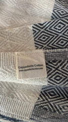 Diamond Design Turkish Beach and Bath Towel (Black Color)