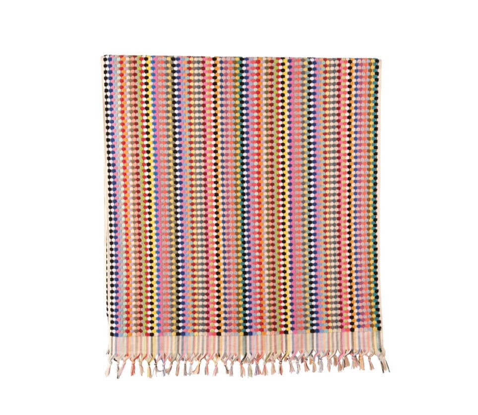 Luma Handwoven Rainbow Pom Pom Terry Towel