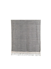 Luma Handwoven Black and White Pom Pom Terry Towel