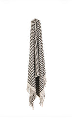 Luma Handwoven Black and White Pom Pom Terry Towel