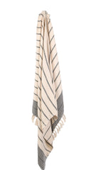 Z Crem and Black Bath Towel- Blanket - Beach Towel