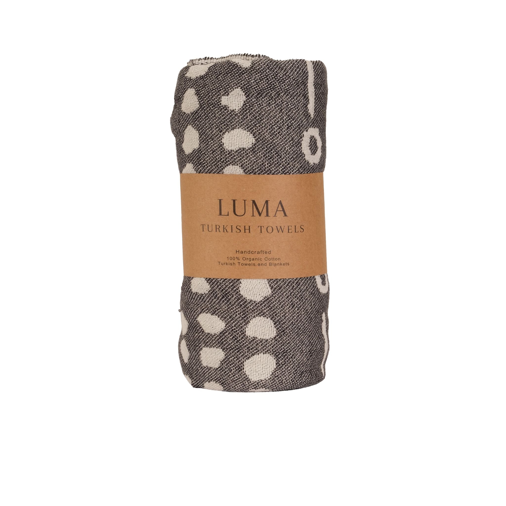 Ethnic Neutral Design Turkish Beach and Bath Towel (Black Color)