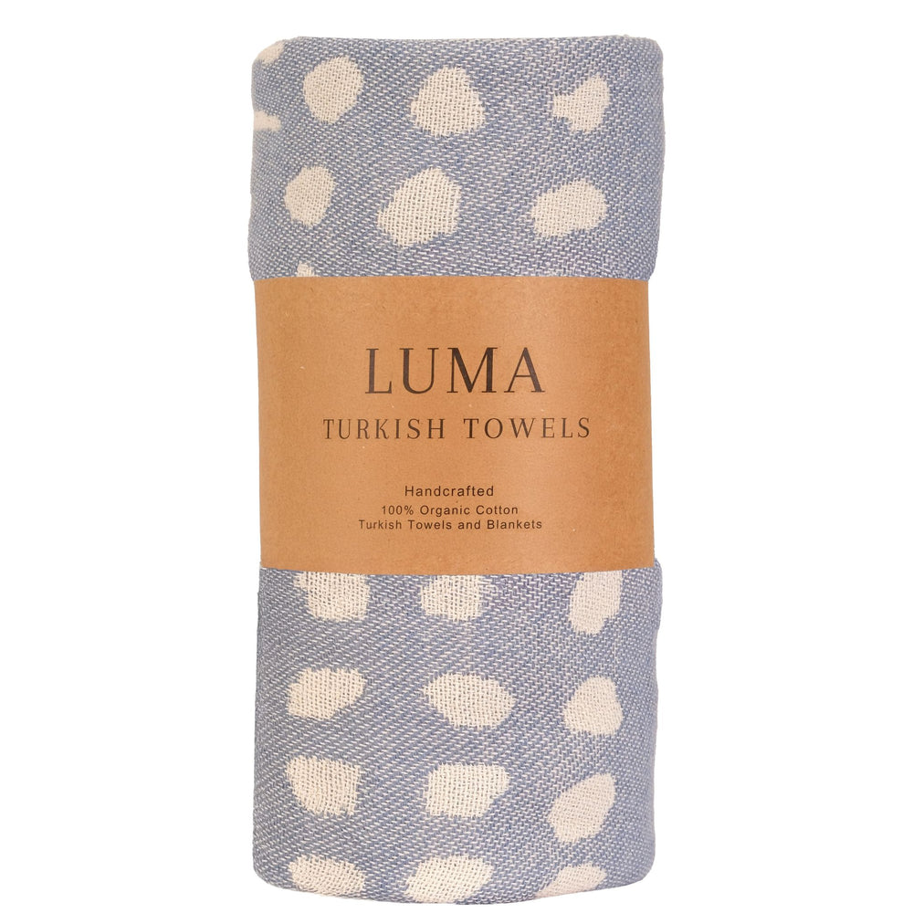 Lightweight, Compact Blue-ethnic-turkish-beach-towel.